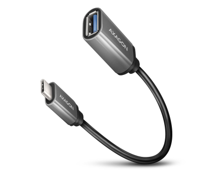 Przejściówka Axagon RUCM-AFAC, redukcja kabla USB-C (M) - USB-A (F), 20cm